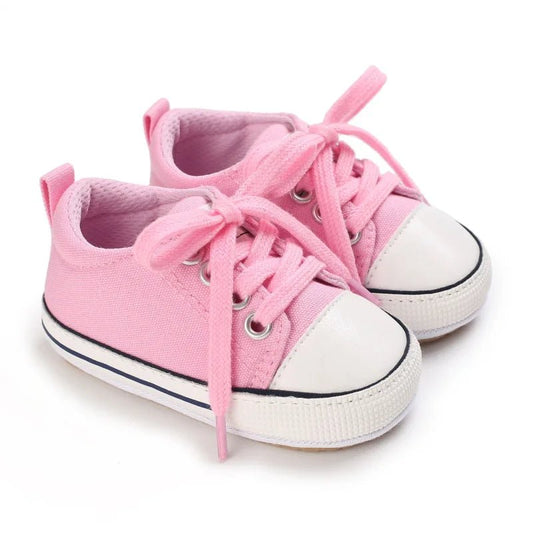 Meckior Baby Sneakers Non - slip Rubber Sole Soft Canvas Shoes - BabyHaven
