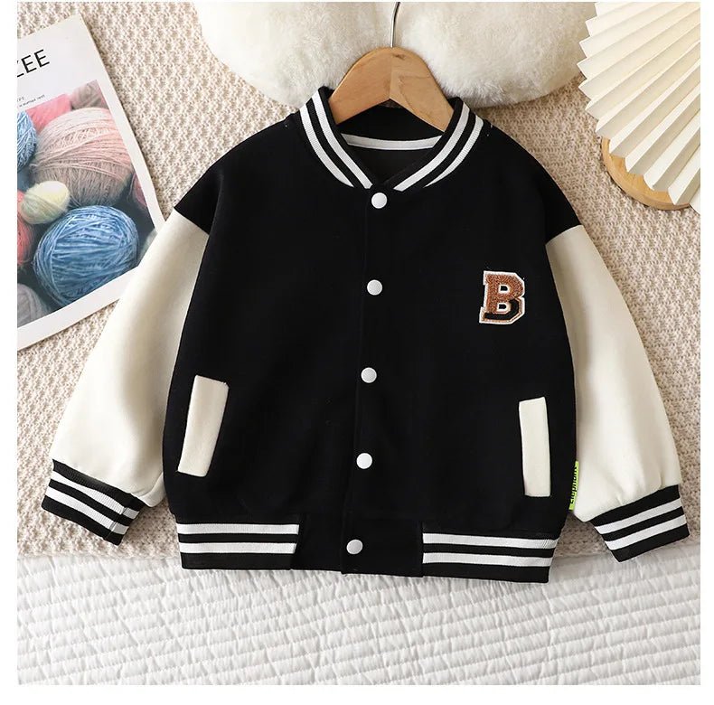 Children's Jackets 2025 Spring Boys Girls Baseball Coats New Kids Embroidered Letters Cardigan Autumn Fashion Outerwear Clothing - BabyHaven