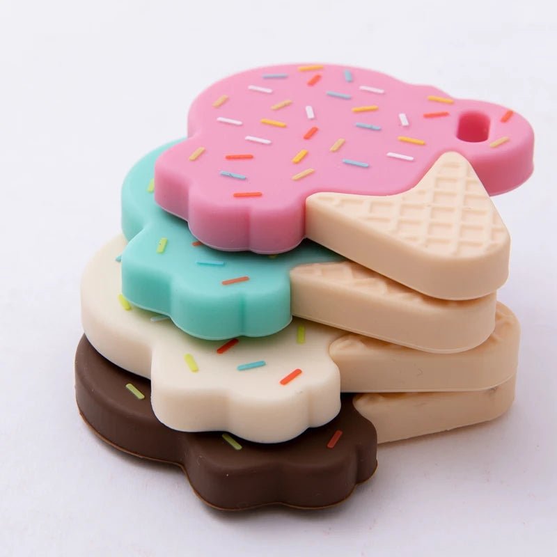 Baby Teether Silicone Teething Toys for Infant Baby Acessories 0 12 Months Baby Silicone Baby Toys Teether Gum Cartoon Rattle - BabyHaven