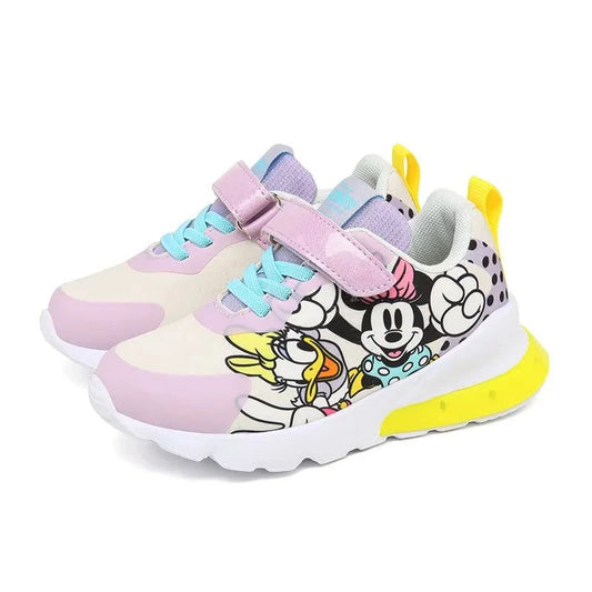 Magical Shine Disney flash shoes for girls with vibrant character design.