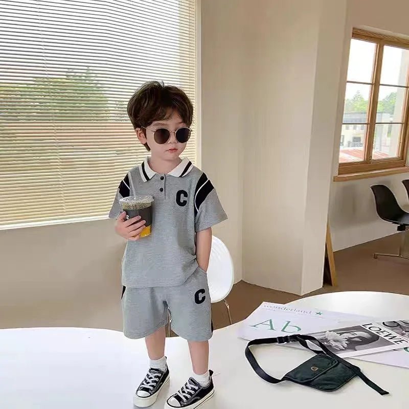 Baby Costume Boy Fashion Casual Set Summer T-shirt Shorts 2Pcs - BabyHaven