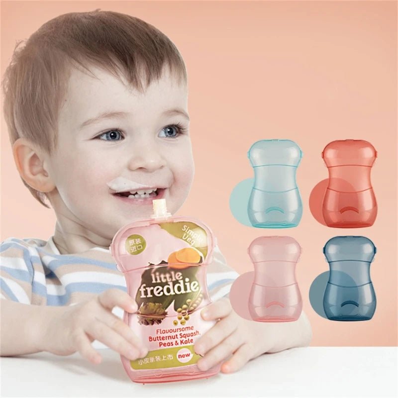 Baby Squeeze Proof Food Pouch Baby Food Bag Children Fruit Puree Pouch Self Feeding Multipurpose Food Pouch Holder - BabyHaven