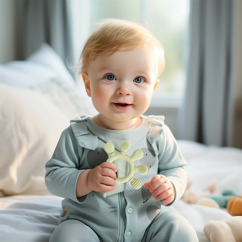 1pc Silicone Teether Food Grade Baby 0 - 12 Toys for Toddlers - BabyHaven