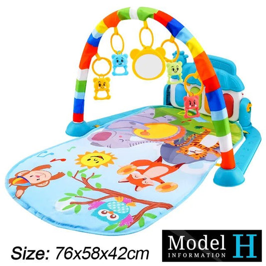 Baby Fitness Stand Music Play Gym Toys Newborn 0 - 36 Months - BabyHaven