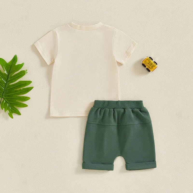 Toddler Baby Boy Garbage Truck Short Sleeve T-Shirt Set - BabyHaven