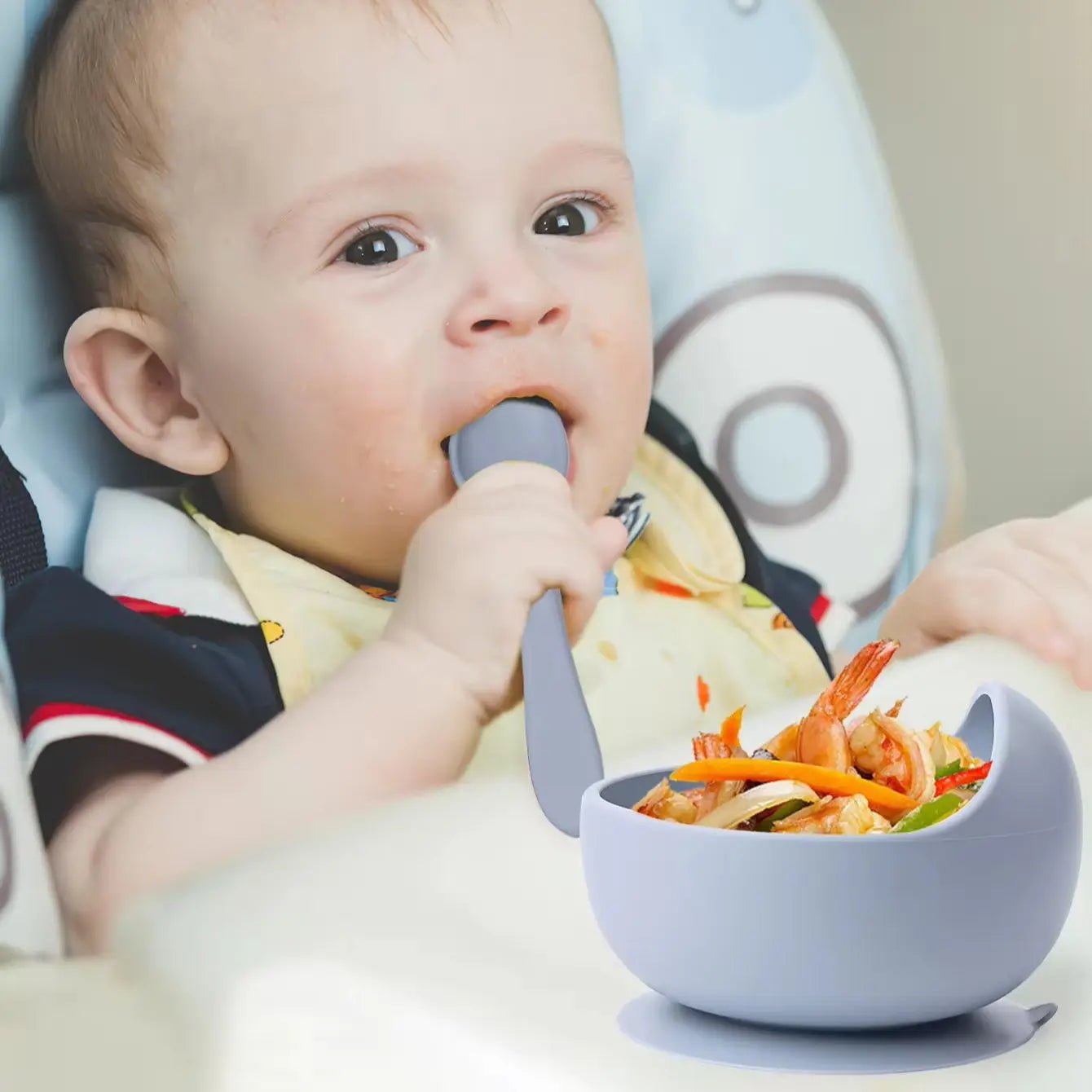 2PC Silicone Sucker Bowl Feeding Tableware for Infants - BabyHaven