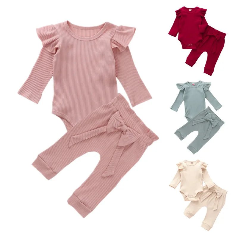 Infant Autumn Baby Girl Clothes Pant Sets Spring Autumn Newborn Children's Top and Bottom Clothes Sets Baby Items Clothing - BabyHaven