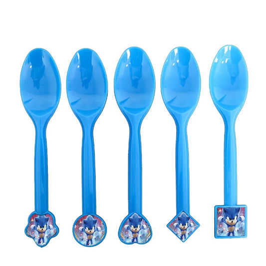 Cartoon Sonics Party Supplies Disposable Plates Tablecloth Cake Topper Banner for Kids Birthday Decor - BabyHaven