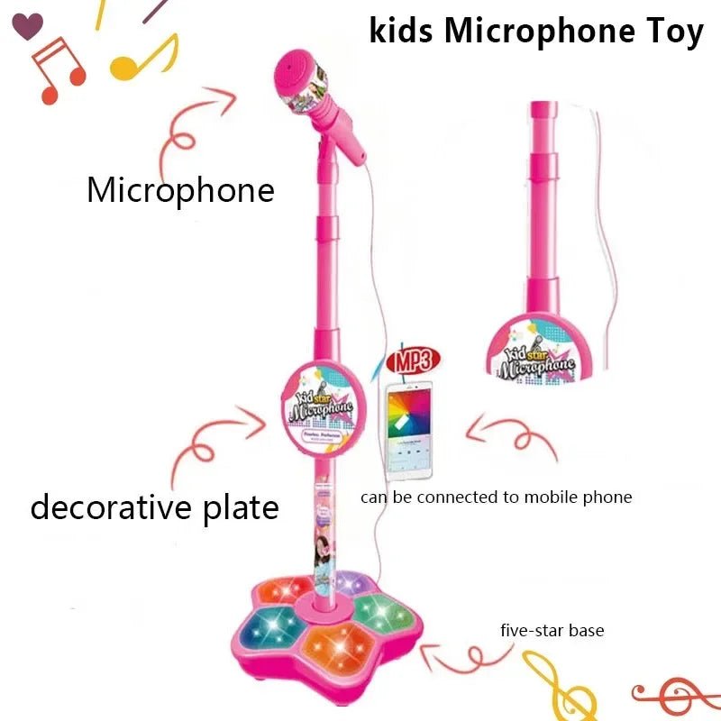 Kids Microphone with Stand Karaoke Educational Music Toy - BabyHaven