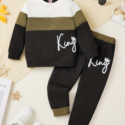 Boys' Activewear Sweatshirt & Joggers Set for Comfort - BabyHaven