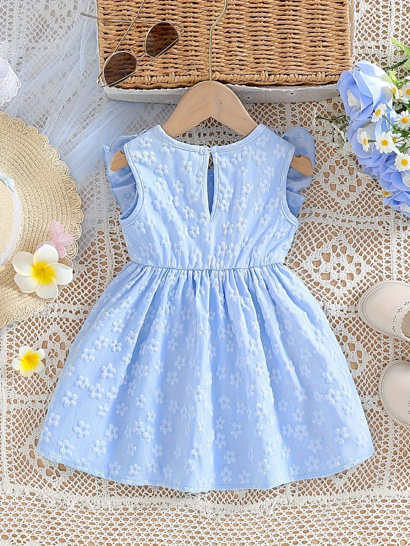 Baby Girl's Casual Sleeveless Ruffle Dress for Summer Fun