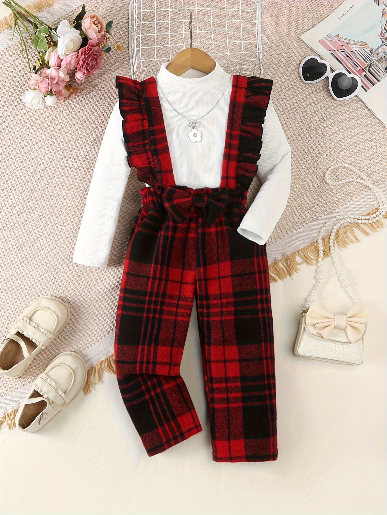 Chic Two - Piece Set Featuring A Comfy And Cute Overall - BabyHaven