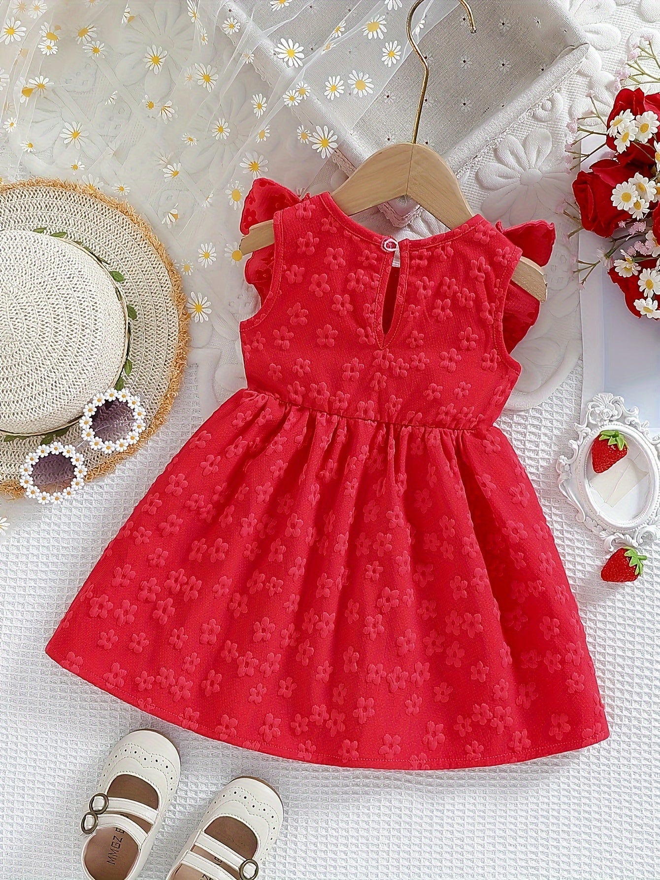 Baby Girl's Casual Sleeveless Ruffle Dress for Summer Fun