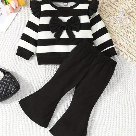 Two-Piece Youngsters Girls Casual Spring Autumn Outfit Set