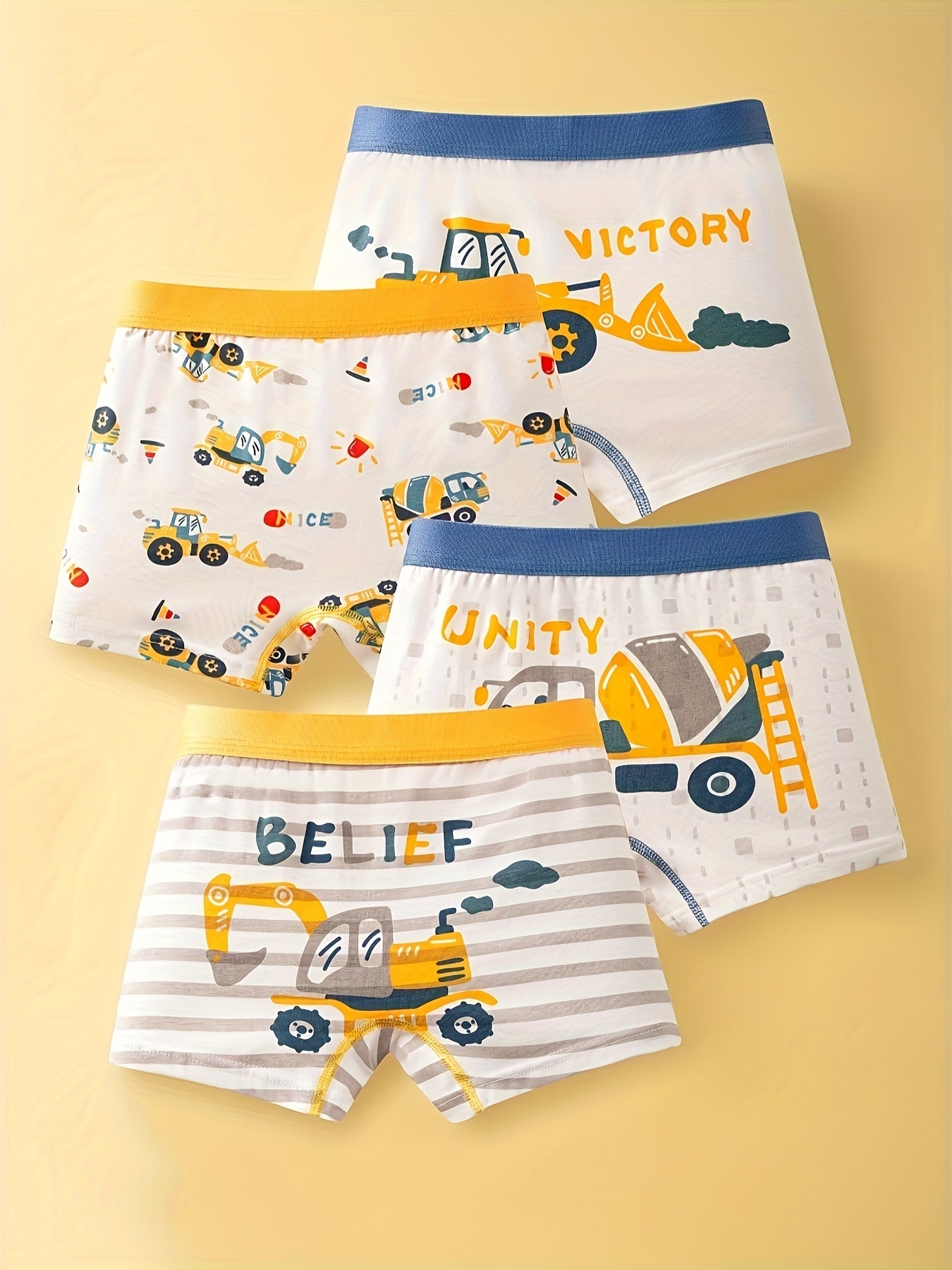 Four-Pack Boys' Boxers In Assorted Colors For Kids