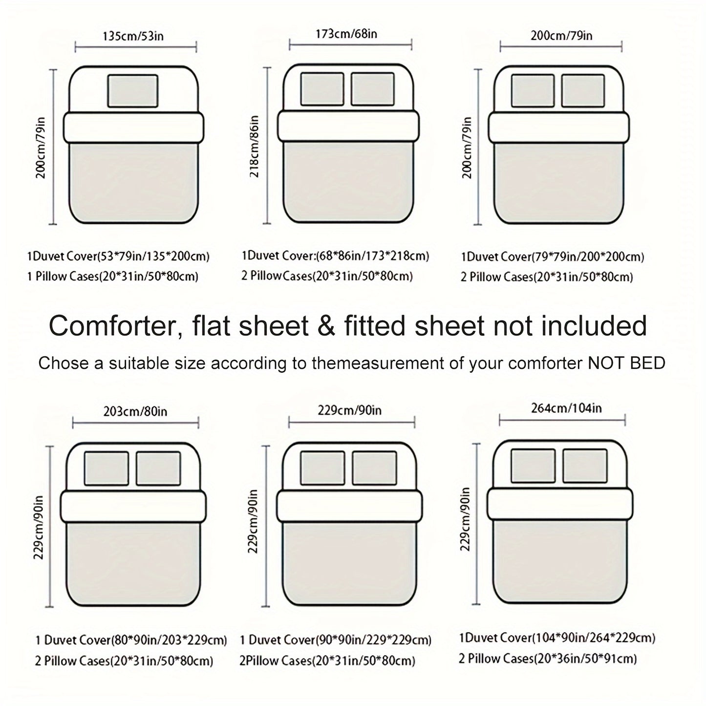 2/3pcs set of down quilt covers