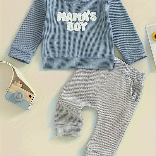 Sweet and stylish Mama's Boy outfit with comfy pants set for kids.