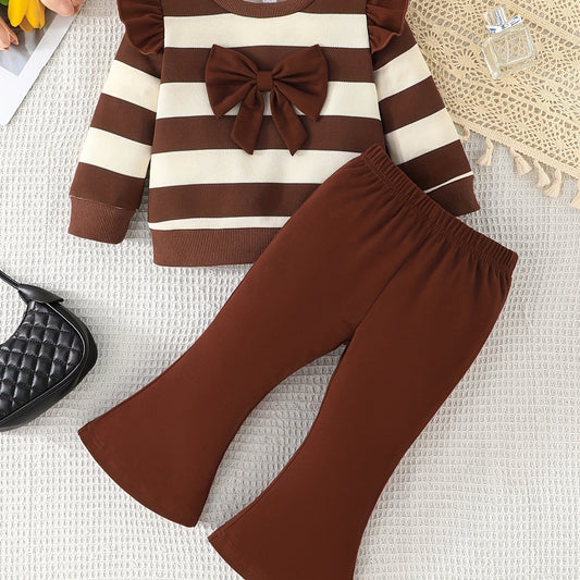 Two-Piece Youngsters Girls Casual Spring Autumn Outfit Set