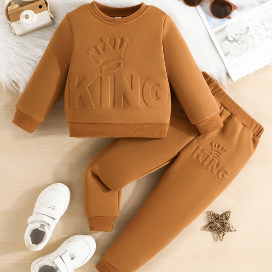 Double The Royalty: 2 - Piece King - Themed Outfit For Kids - BabyHaven