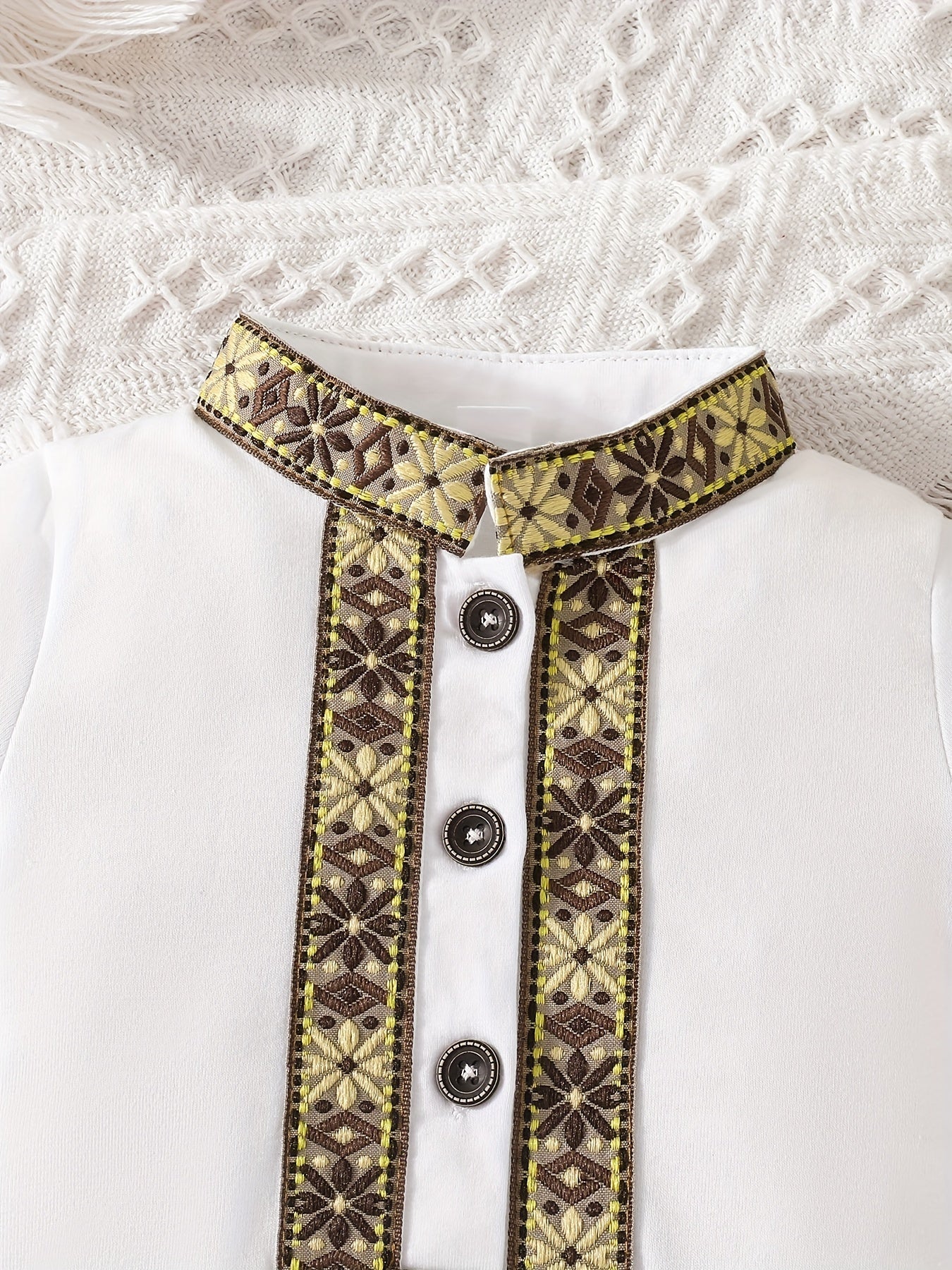 Eid Al-Adha Baby Boy's Floral Casual Jumpsuit Outfit
