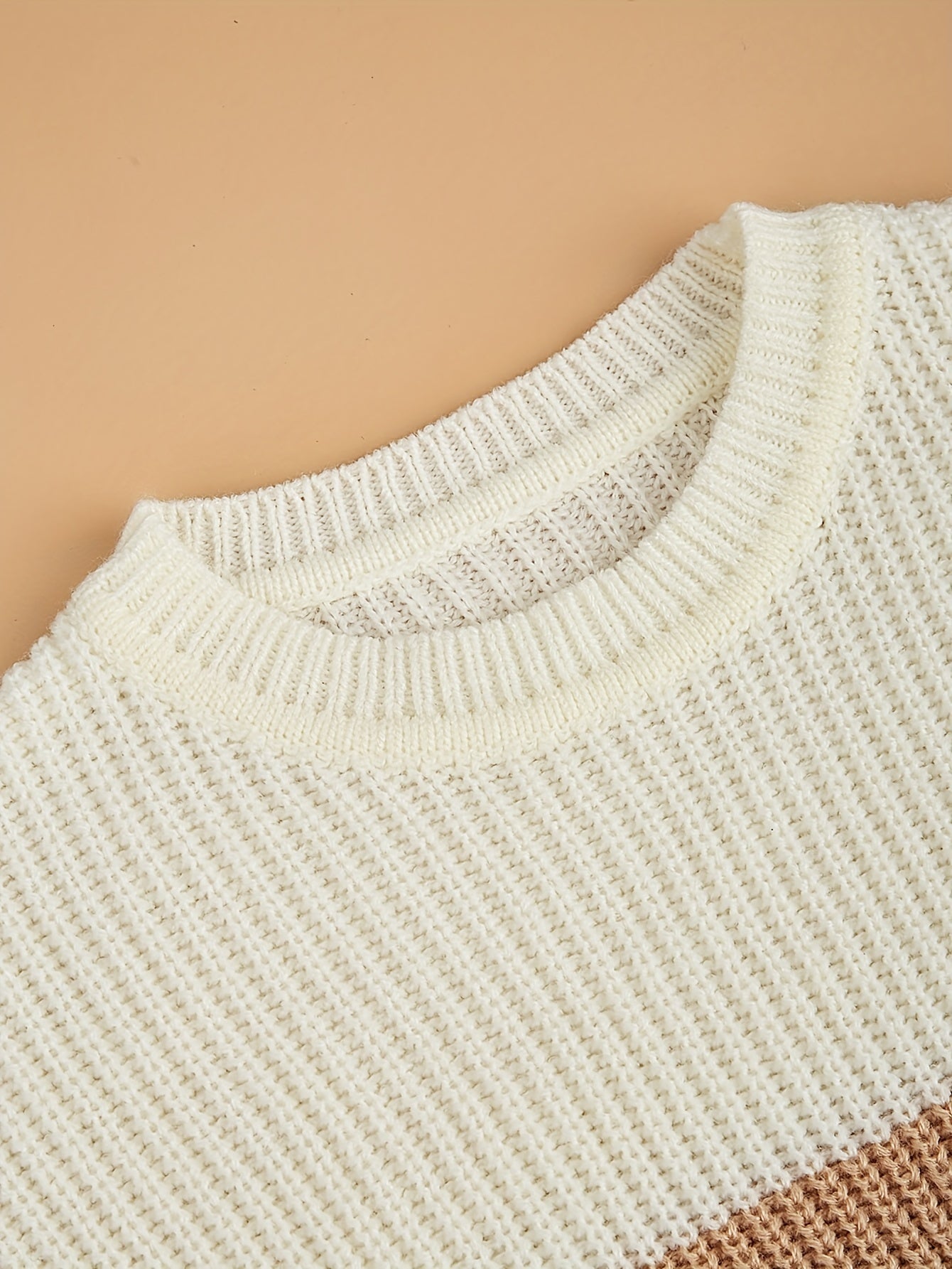 Cozy Striped Sweater in Pink, White, and Brown Fashion