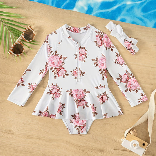 Stylish One - Piece Swimsuit For Girls Perfect For Sunny Days - BabyHaven