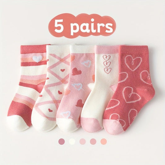 Fun And Funky Girls' Sock Set Five Pairs For Mix And Match - BabyHaven