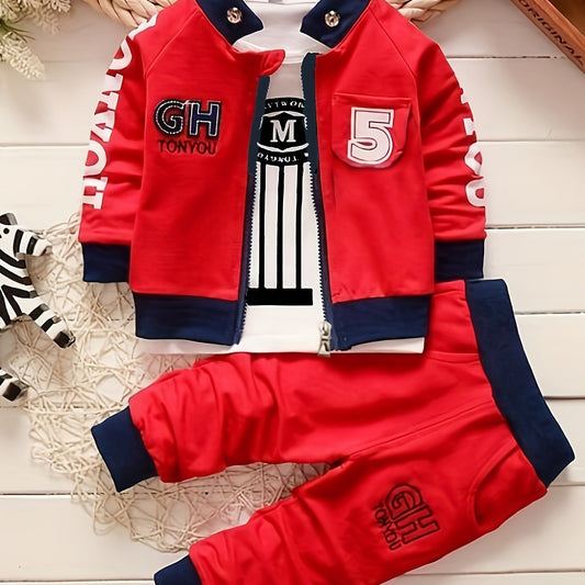 Geometric Patterned 2 - Piece Summer Set For Boys Stylish Outfit - BabyHaven