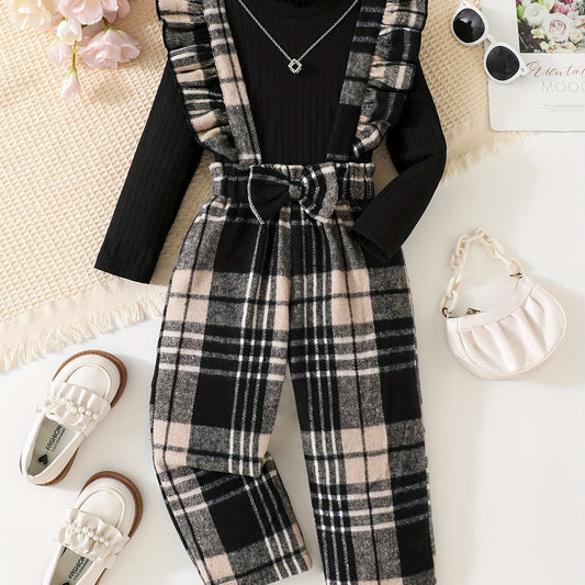 Chic Two - Piece Set Featuring A Comfy And Cute Overall - BabyHaven