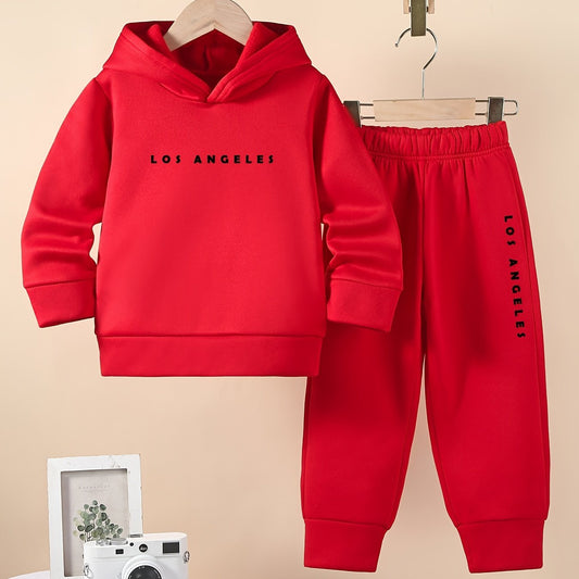 Boys Cozy Fleece Lined Hoodie and Joggers Set with Cartoon Animal Print Casual Machine Washable Outfit for Winter Perfect for Outdoor - BabyHaven