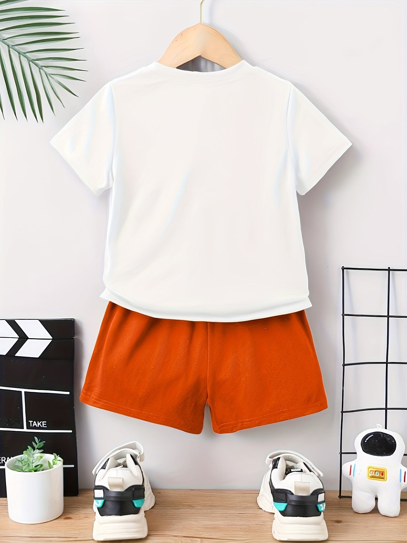 “Valentine’s Day” “Ramadan”, Boys Suit, Letter and Basketball Print, Summer Fashion Casual Simple Round Neck T-shirt and Shorts, Perfect for Outdoor
