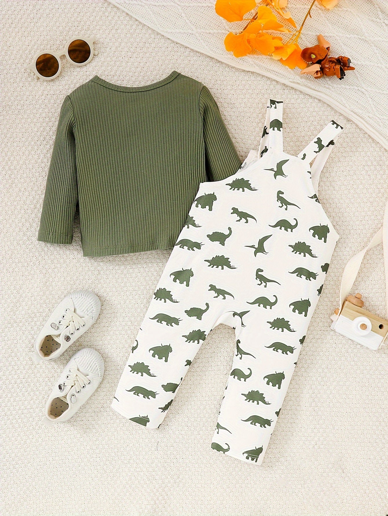 Playful Dino - Themed Two - Piece Outfit Roar in Style - BabyHaven