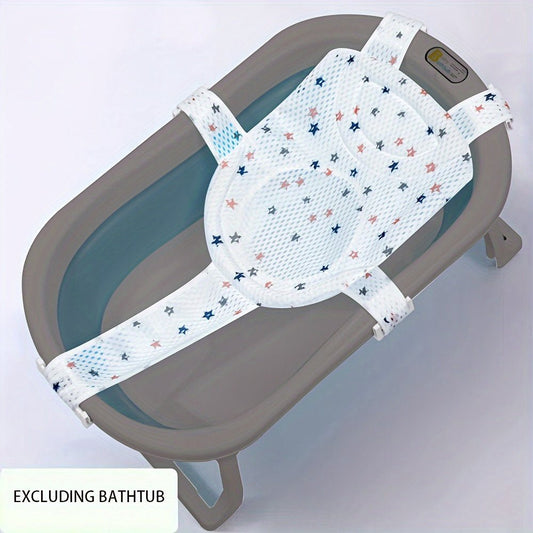 Soft & Breathable Youngsters Bath Support Net - Non - Slip, Adjustable Mesh Bath Mat with Star Pattern in Pink/Blue/Green/White, Excludes Bathtub, Ideal for Youngsters & Youngsters, Youngsters Bath Tub - BabyHaven