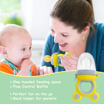 Tasty Bites: 4pcs Silicone Feeders For Kids Safe Eating