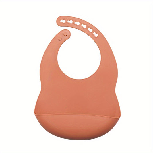Mess-Free Meals: 1pc Silicone Bib for Easy Cleanup