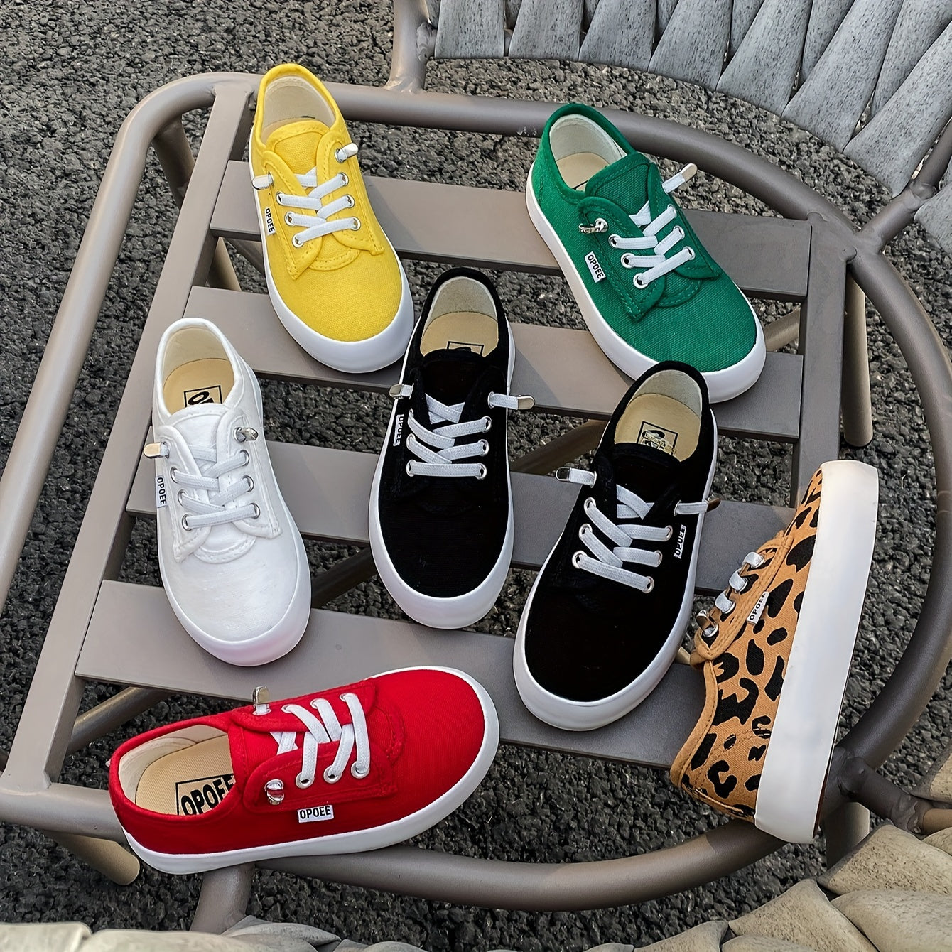 Youngsters' Fashion Canvas Shoes - Breathable Slip-On Low Tops