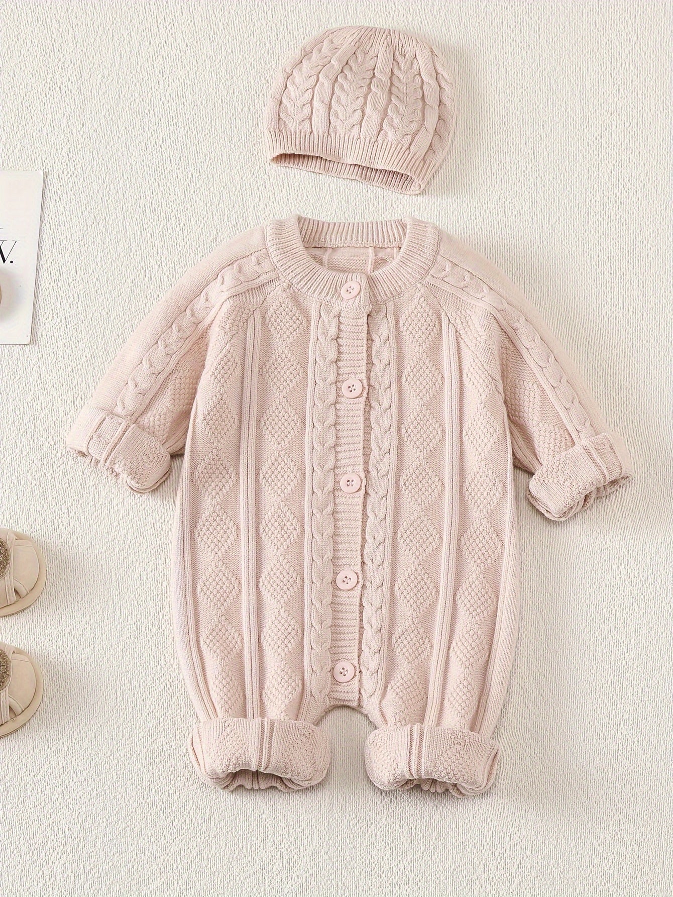 Complete Comfort Baby Romper With Cute Hat Included Set