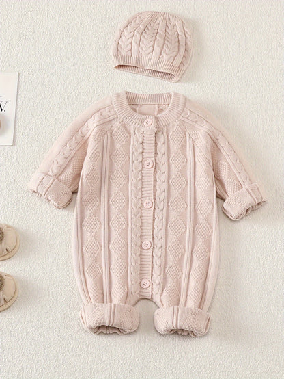 Complete Comfort Baby Romper With Cute Hat Included Set