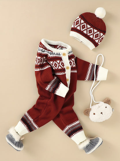 Cozy Baby Set With Classic Nordic Design For Infants