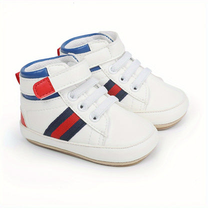 Comfortable Sneakers With Hook And Loop Fastener For Baby Boys