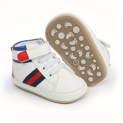 Comfortable Sneakers With Hook And Loop Fastener For Baby Boys