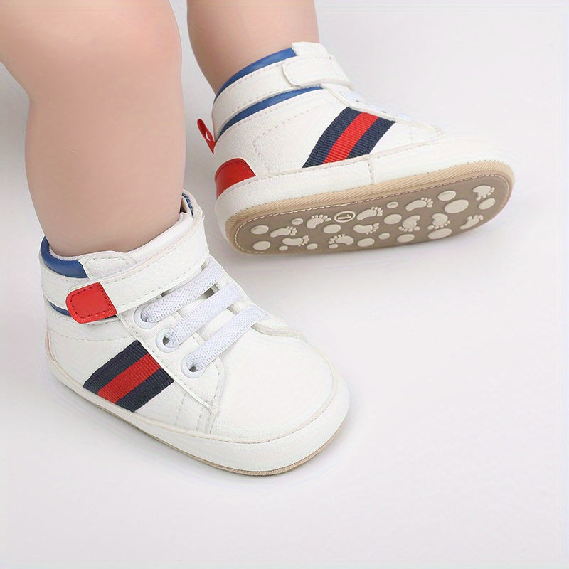 Comfortable Sneakers With Hook And Loop Fastener For Baby Boys