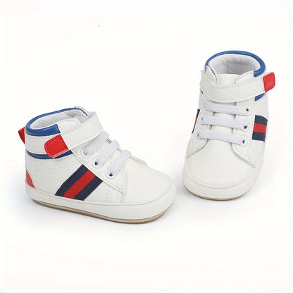 Comfortable Sneakers With Hook And Loop Fastener For Baby Boys