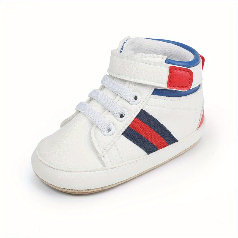 Comfortable Sneakers With Hook And Loop Fastener For Baby Boys