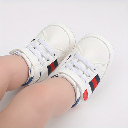 Comfortable Sneakers With Hook And Loop Fastener For Baby Boys