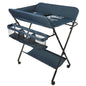 Adjustable Changing Table With Storage Basket And Wheels