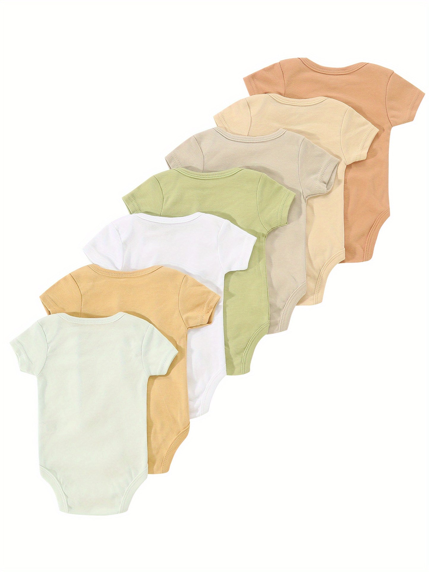 Colorful Collection: 7-Pack Of Assorted Color Rompers