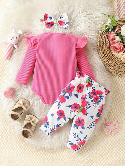 Cozy And Cute 3-Piece Blend Baby Set With Stylish Headband