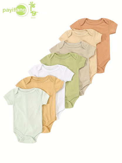 Colorful Collection: 7-Pack Of Assorted Color Rompers