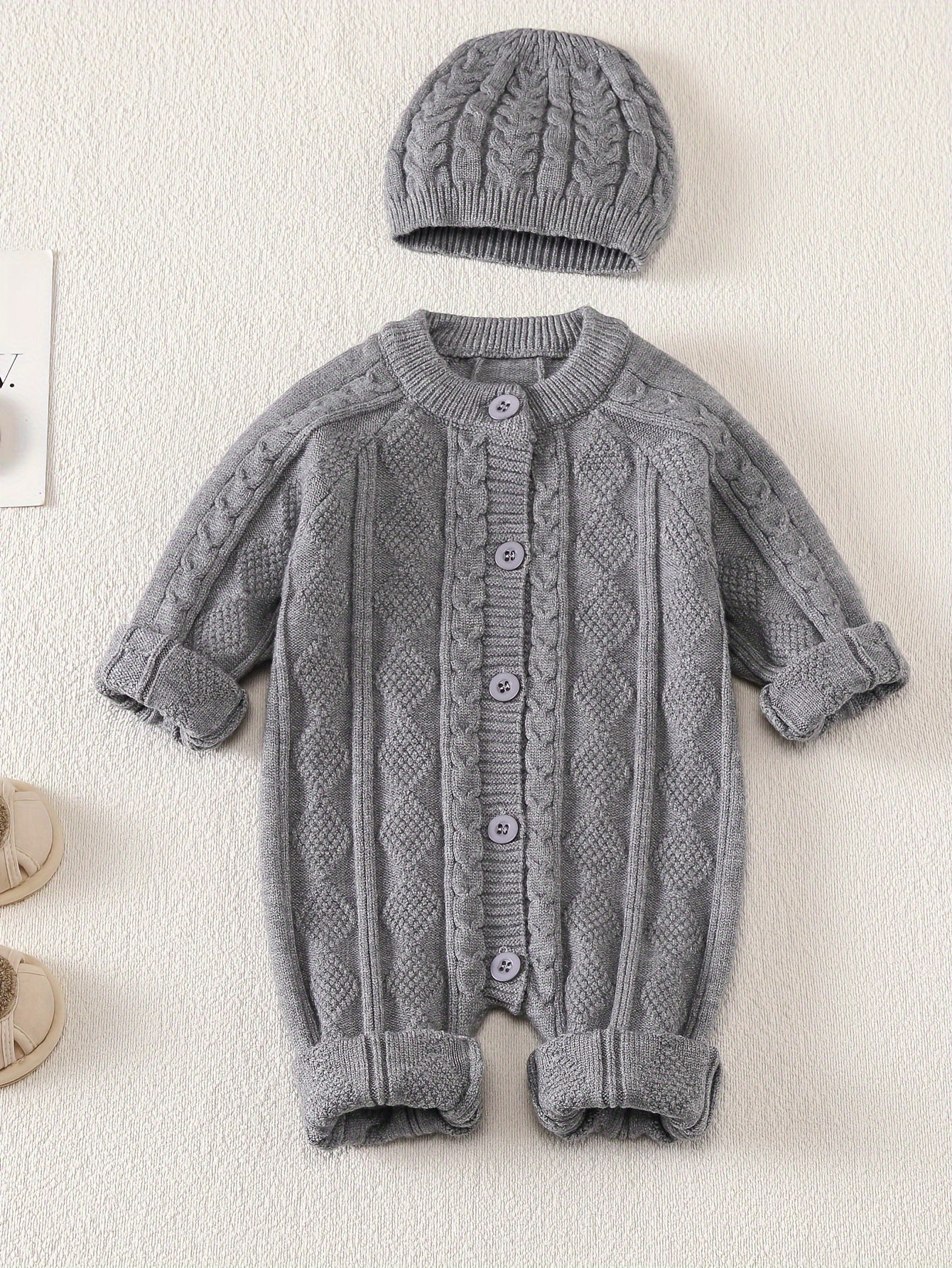 Complete Comfort Baby Romper With Cute Hat Included Set